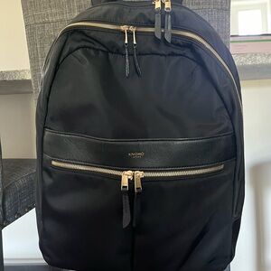KNOMO London - Beaufort 15.6” Laptop Backpack - Black/Gold